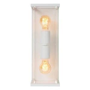 Lampa zewnętrzna Claire Lucide 2xE27 15W biały szkło.