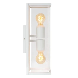 Lampa zewnętrzna Claire Lucide 2xE27 15W Biały Szkło