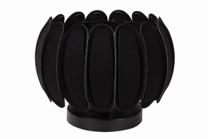 Lampa stojąca Spencer. Lucide 1xE27 40W Czarny Filc / Materiał