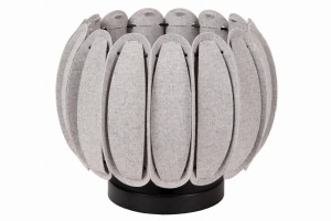 Lampa stojąca Spencer Lucide szara/czarna, filcowa oprawa.