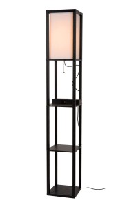 Lampa stojąca Menno 44799/81/30 Lucide 1xE27 60W Czarny / Beżowy MDF / Bawełna
