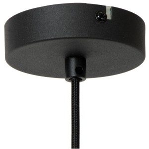 Lampa wisząca Rafal Lucide 1xE27 40W w kolorze szarym i czarnym filcu.