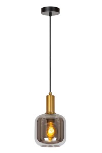 Lampa wisząca Joanet Lucide 1xE27 40W Złoty/Czarny Szkło.
