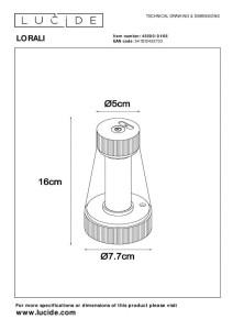 Lampa stojąca Lorali Lucide 1xLED zintegrowany różowy, tworzywo sztuczne