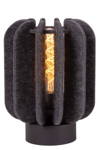 Lampa stojąca Rafal Lucide 1xE27 40W Szary / Czarny Filc / Materiał