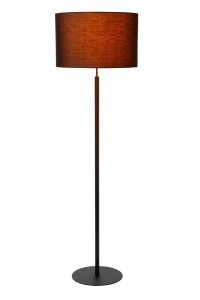 Lampa stojąca Maya Lucide 1xE27 40W Czarny/Złoty Bawełna/Stal.