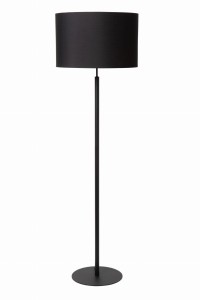 Lampa stojąca Maya Lucide 1xE27 40W Czarny / Złoty Bawełna / Stal.