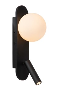 Lampa ścienna Kelly 77287/05/30 Lucide 1xLED zintegrowany + G9 8,5W Czarny MDF / Szkło