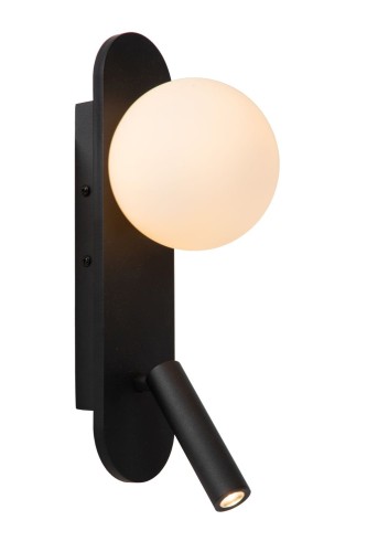 Lampa ścienna Kelly 77287/05/30 Lucide 1xLED zintegrowany + G9 8,5W Czarny MDF / Szkło