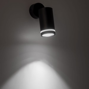 Lampa punktowa Jet TK Lighting 1xGU10 LED 10 W Czarna na ścianie