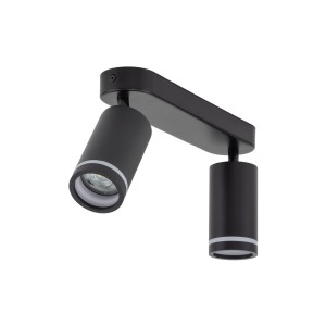 Lampa punktowa Jet TK Lighting 2xGU10 LED 10 W Metal Tworzywo sztuczne Czarny.