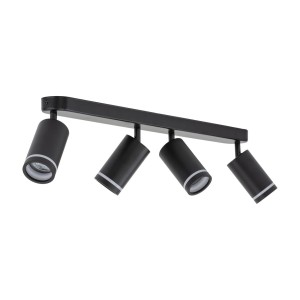Lampa punktowa Jet TK Lighting 4xGU10 LED, metalowa, czarna.