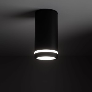 Lampa punktowa Jet TK Lighting 1xGU10 LED 10 W czarna na suficie.