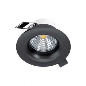 Lampa sufitowa oprawa podtynkowa Saliceto Eglo 1x6W Czarny Aluminium 