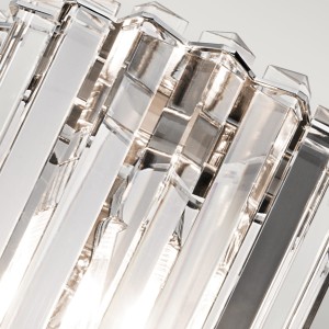 Lampa ścienna Crystal Skye Elstead Lighting z kryształami i chromowanym wykończeniem.