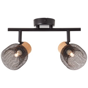 Lampa sufitowa Spot Flaka Brilliant 2x6W G9 Czarny Metal