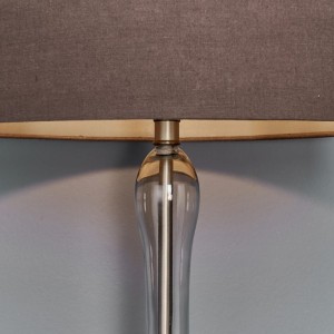 Endon Lampa stojąca Caia 1x40W E27 Szary z szklanym korpusem