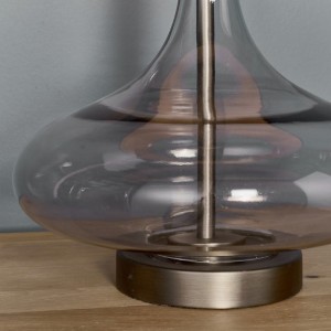 Endon Lampa stojąca Caia 1x40W E27 Szary, podstawa z metalu i szkła.