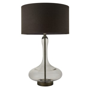 Endon lampa stojąca Caia 1x40W E27 Szary szklany klosz.