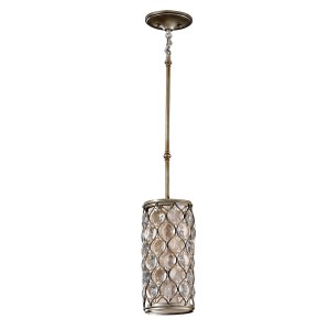 Lampa wisząca Lucia Elstead Lighting 1x60W E27 Stal Srebrny