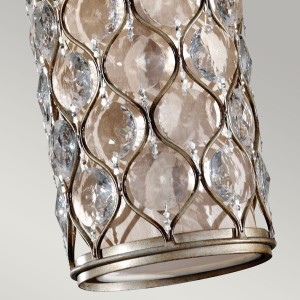 Lampa wisząca Lucia Elstead Lighting 1x60W E27 Stal Srebrny z kryształowymi ozdobami