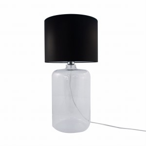 Lampa stołowa Zuma line 1xE27 Transparentny Szkło / Plastik / Tkanina / Stal