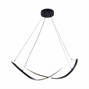 Lampa wisząca ERDA Zuma Line 1x45W LED Czarna z aluminium i metalu.