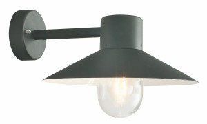 Lampa elewacyjna Norlys Lund 290B IP55 1xE27 Stal Czarny