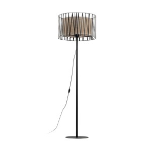Lampa podłogowa Harmony Nature 1xE27 15W Metal Tworzywo Sztuczne Czarny.