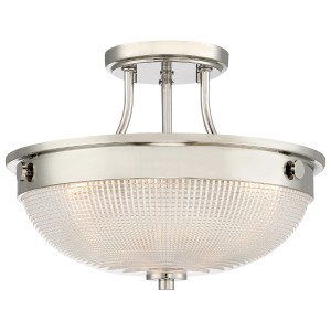 Lampa sufitowa Mantle Elstead Lighting 2x60W E27 szkło srebrny
