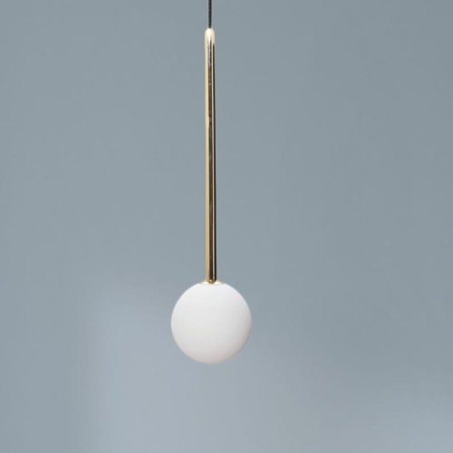 Lampa wisząca Ali Zuma Line 1x40W G9 Czarny / Złoty Metal / Szkło