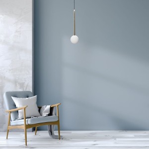 Lampa wisząca Ali Zuma Line 1x40W G9 Czarny / Złoty Metal / Szkło w nowoczesnym wnętrzu.