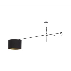 Lampa sufitowa VIPER 6641 Nowodvorski 1x25W E27 Tkanina Czarno-złoty