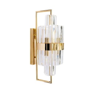 Lampa ścienna Kinkiet Soma Wall 8 GD Berella Light 8x6W LED G9 Transparentny/Złoty Szkło 