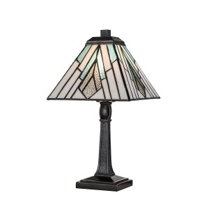 Lampa stojąca Średnia lampa stołowa Alderley TF-ALDERLEY-TL-M Elstead Lighting 1xE14 40W Stal, szkło artystyczne Brązowy