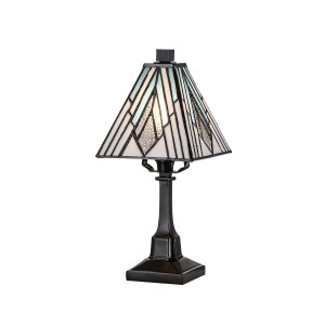 Lampa stojąca Mała lampa stołowa Alderley TF-ALDERLEY-TL-S Elstead Lighting 1xE14 40W Stal, szkło artystyczne Brązowy