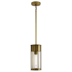 Lampa zewnętrzna Latarnia wisząca Camillo KL-CAMILLO-P-PNBR Elstead Lighting 1xE27 60W Aluminium, przezroczyste szkło z bąbelkami powietrza Złoty