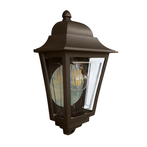 Lampa zewnętrzna Latarnia naścienna Deco Lane DECO-LANE7-BRONZE Elstead Lighting 1xE27 60W Aluminium, przezroczysty poliwęglan Brązowy