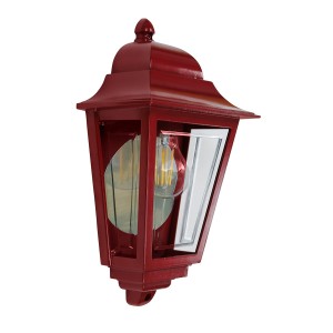 Lampa zewnętrzna Latarnia naścienna Deco Lane DECO-LANE7-RED Elstead Lighting 1xE27 60W Aluminium, przezroczysty poliwęglan Czerwony