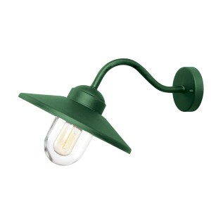 Lampa zewnętrzna Latarnia naścienna Klampenborg KLAMPENBORG-FGR Elstead Lighting 1xE27 60W Stal nierdzewna 304, szkło przezroczyste Zielony