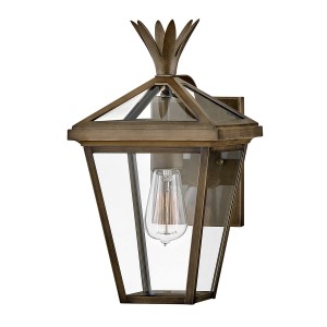 Lampa zewnętrzna Mała latarnia naścienna Palma HK-PALMA-S-BU Elstead Lighting 1xE27 60W Aluminium, szkło przezroczyste Brązowy