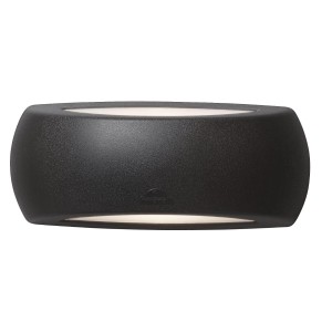 Latarnia naścienna FMG-FRANCY-BLK Fumagalli Francy 1xE27 23 W Żywica/Poliwęglan Czarny