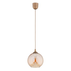 Lampa wisząca Wena 61327 Alfa 1xE27 LED Tworzywo/Szkło Złoty