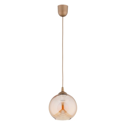 Lampa wisząca Wena 61327 Alfa 1xE27 LED Tworzywo/Szkło Złoty