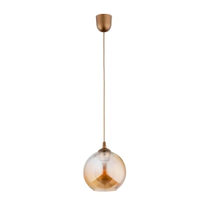 Lampa wisząca Flesz 60999 Alfa 1xE27 LED Tworzywo/Szkło Złoty