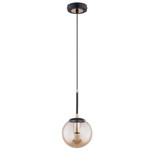 Lampa wisząca Sebia 61081 Alfa 1xE14 LED Metal Czarny - Stare Złoto