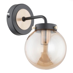 Lampa ścienna Kinkiet Grap 25130 Alfa 1xE14 LED Metal Czarny - Złoty