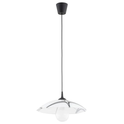 Lampa wisząca Begonia 60983 Alfa 1xE27 LED Tworzywo/Szkło Czarny