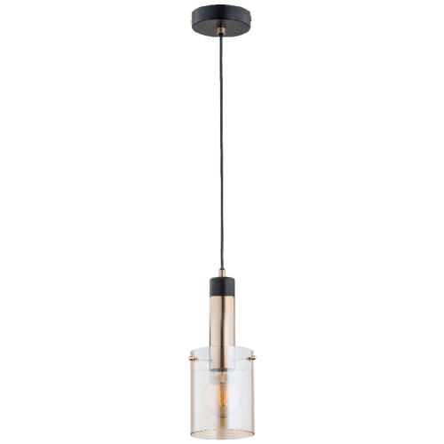 Lampa wisząca Bella 60830 Alfa 1xE27 LED Metal Czarny - Stare Złoto