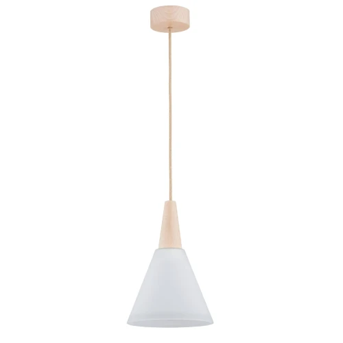 Lampa wisząca Bevel 61210 Alfa 1xE27 LED Drewno Jasne Drewno